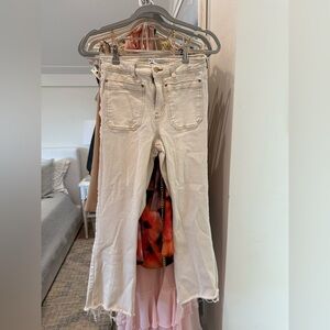 Zara Cream Flare & Wide Leg Jeans